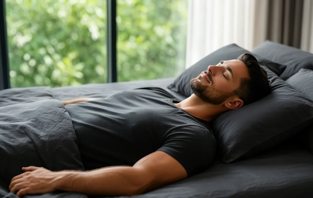 Hombre descansando en un entorno tranquilo